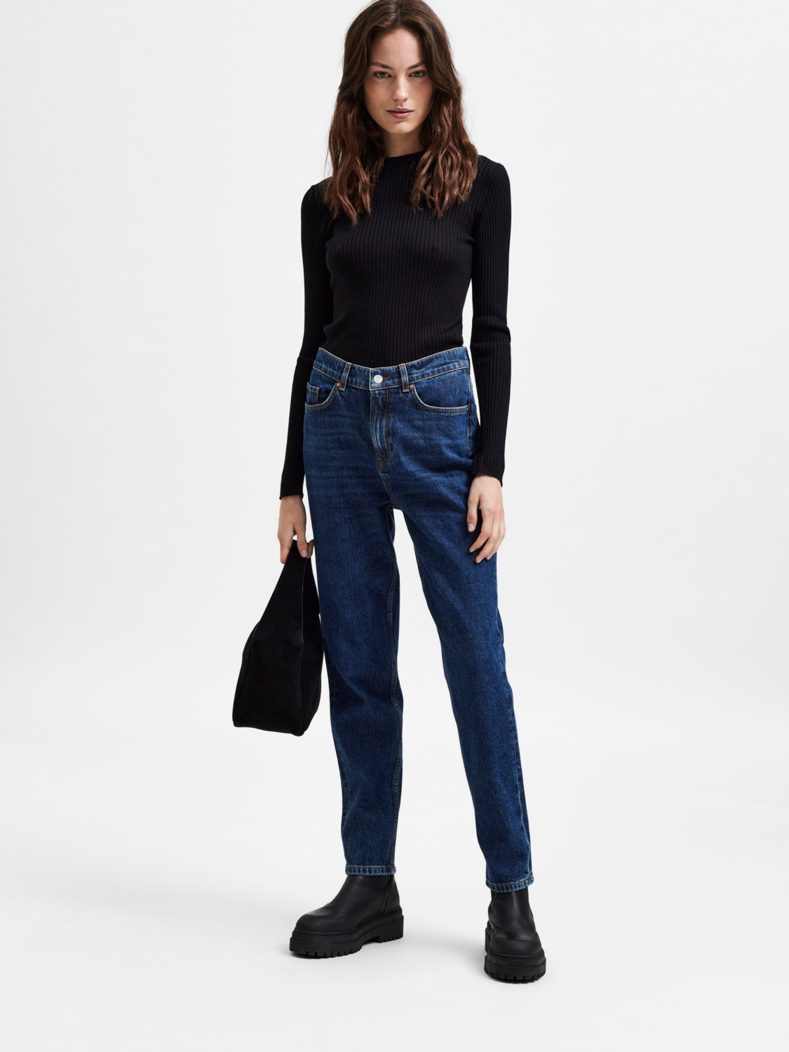 SLFAMY Jeans - Dark Blue Denim